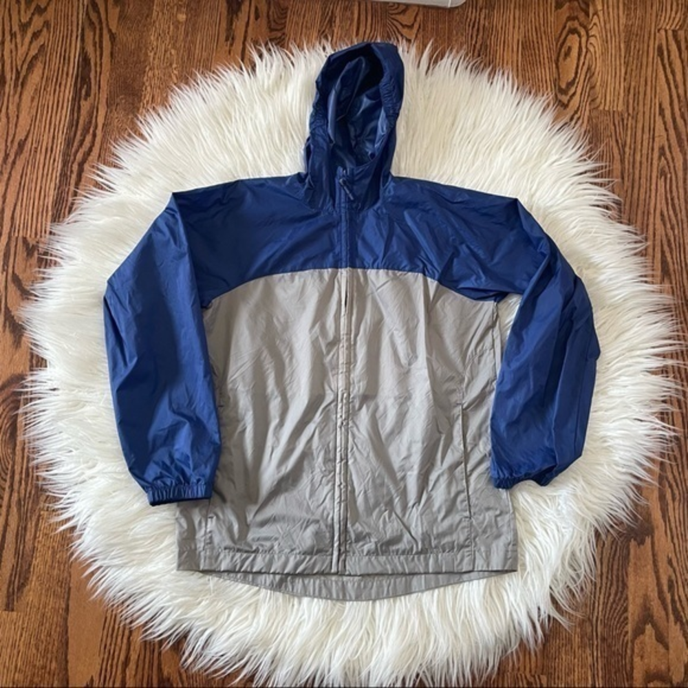 Lands End boys lightweight windbreaker zip jacket M 10-12